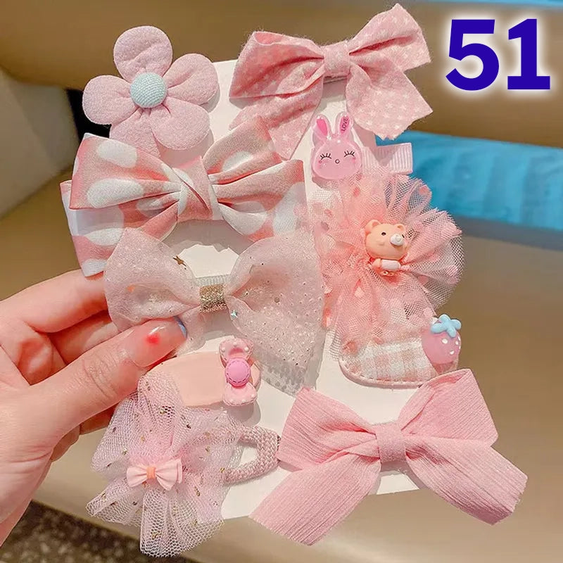 Cute Flower Acrylic Handmade Kid's Hair Clip 1 Set, pack of 2 sets
