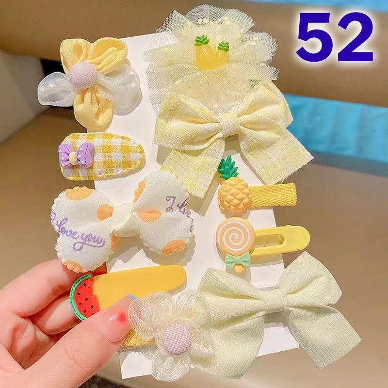 Cute Flower Acrylic Handmade Kid's Hair Clip 1 Set, pack of 2 sets