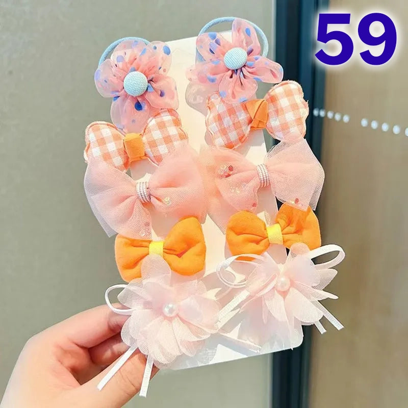 Cute Flower Acrylic Handmade Kid's Hair Clip 1 Set, pack of 2 sets