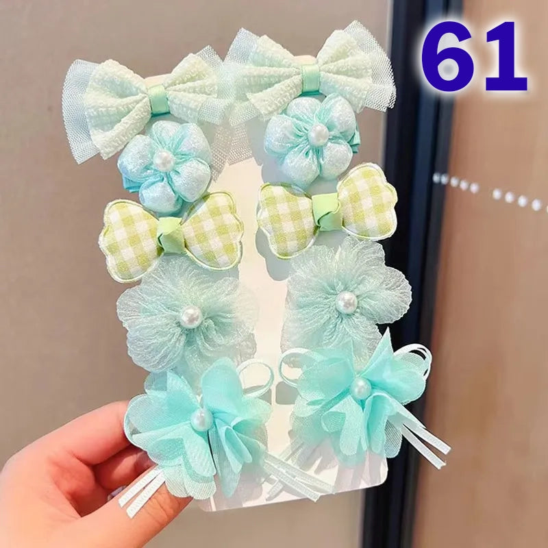 Cute Flower Acrylic Handmade Kid's Hair Clip 1 Set, pack of 2 sets