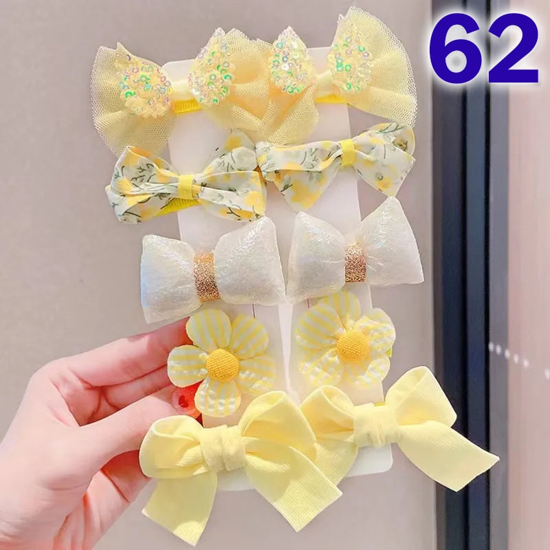 Cute Flower Acrylic Handmade Kid's Hair Clip 1 Set, pack of 2 sets