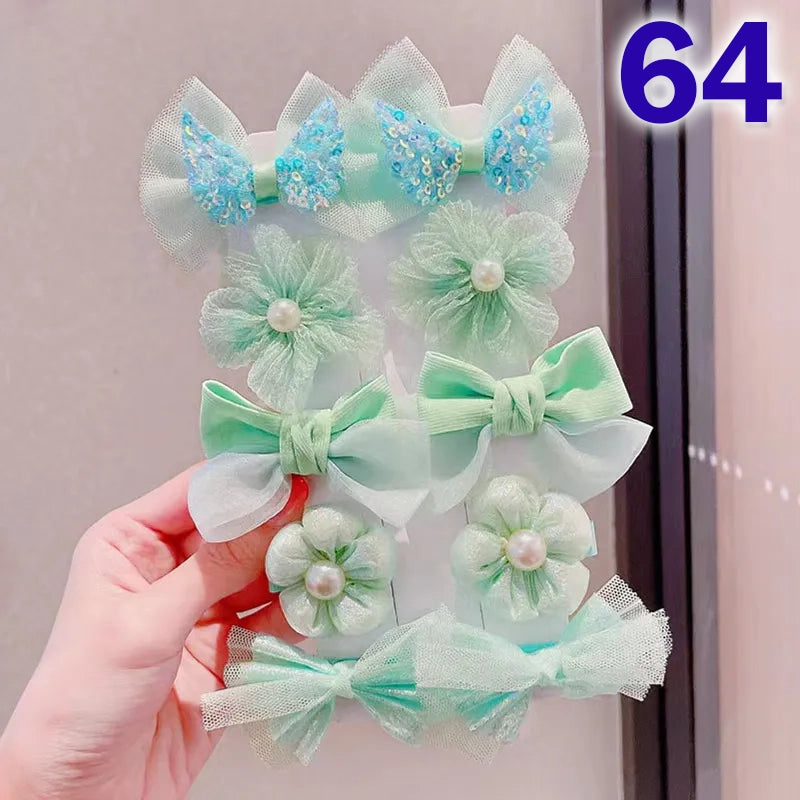 Cute Flower Acrylic Handmade Kid's Hair Clip 1 Set, pack of 2 sets
