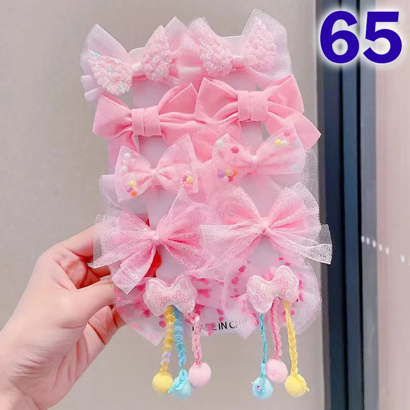 Cute Flower Acrylic Handmade Kid's Hair Clip 1 Set, pack of 2 sets
