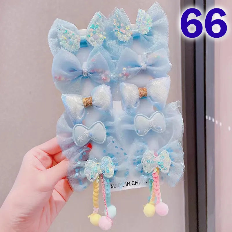Cute Flower Acrylic Handmade Kid's Hair Clip 1 Set, pack of 2 sets