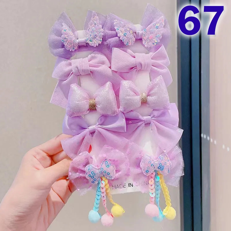 Cute Flower Acrylic Handmade Kid's Hair Clip 1 Set, pack of 2 sets