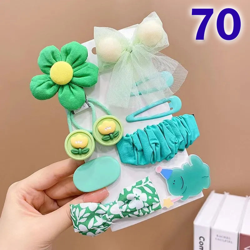 Cute Flower Acrylic Handmade Kid's Hair Clip 1 Set, pack of 2 sets