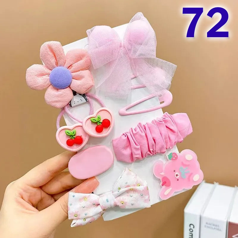 Cute Flower Acrylic Handmade Kid's Hair Clip 1 Set, pack of 2 sets