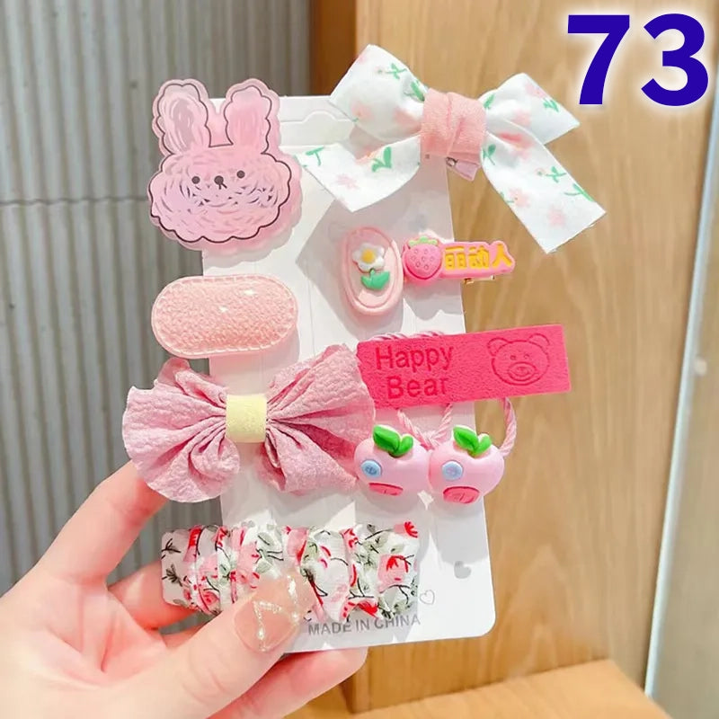 Cute Flower Acrylic Handmade Kid's Hair Clip 1 Set, pack of 2 sets