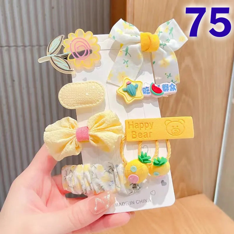 Cute Flower Acrylic Handmade Kid's Hair Clip 1 Set, pack of 2 sets