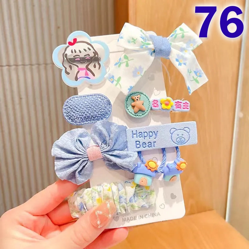 Cute Flower Acrylic Handmade Kid's Hair Clip 1 Set, pack of 2 sets