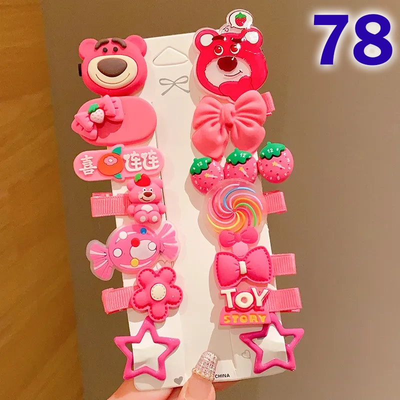 Cute Flower Acrylic Handmade Kid's Hair Clip 1 Set, pack of 2 sets