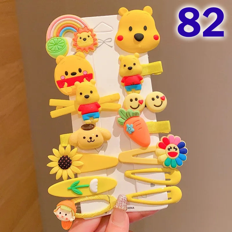 Cute Flower Acrylic Handmade Kid's Hair Clip 1 Set, pack of 2 sets