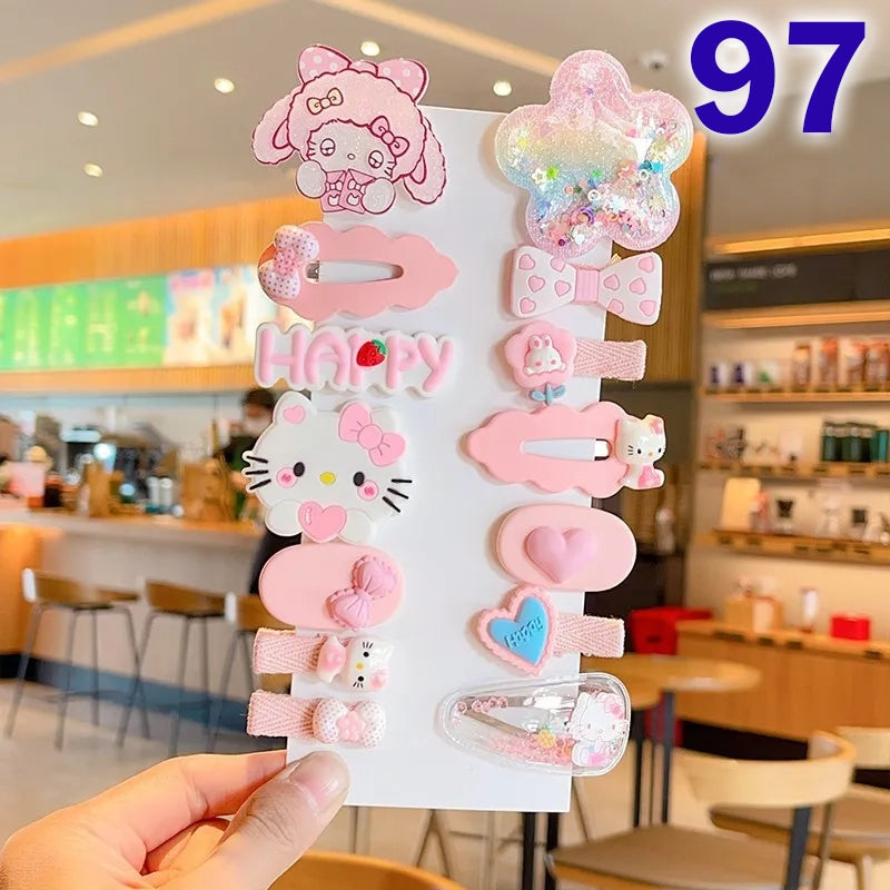 Cute Flower Acrylic Handmade Kid's Hair Clip 1 Set, pack of 2 sets