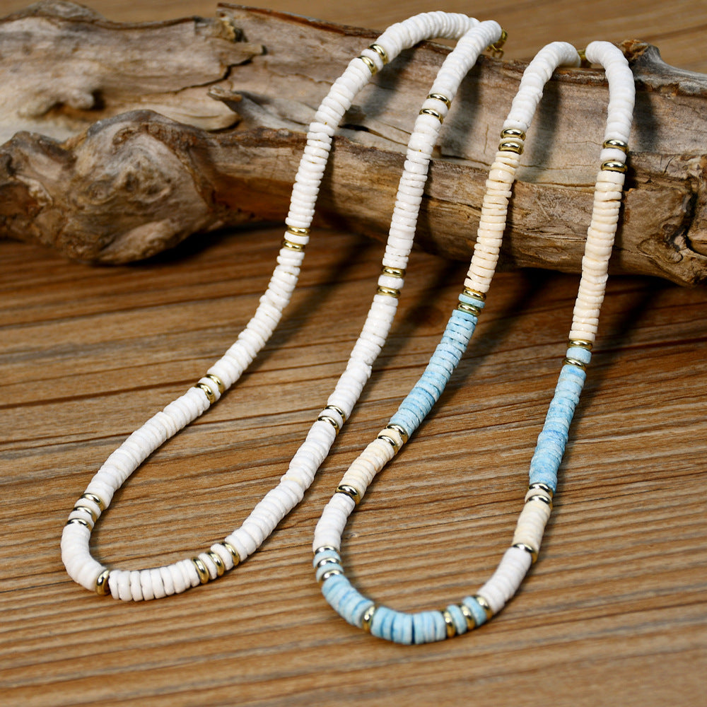 Ethnic Style Stainless Steel Shell Plating Necklace