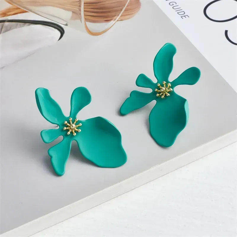 Fashion Flower Alloy Ear Studs