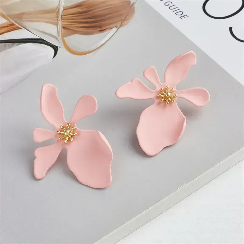 Fashion Flower Alloy Ear Studs