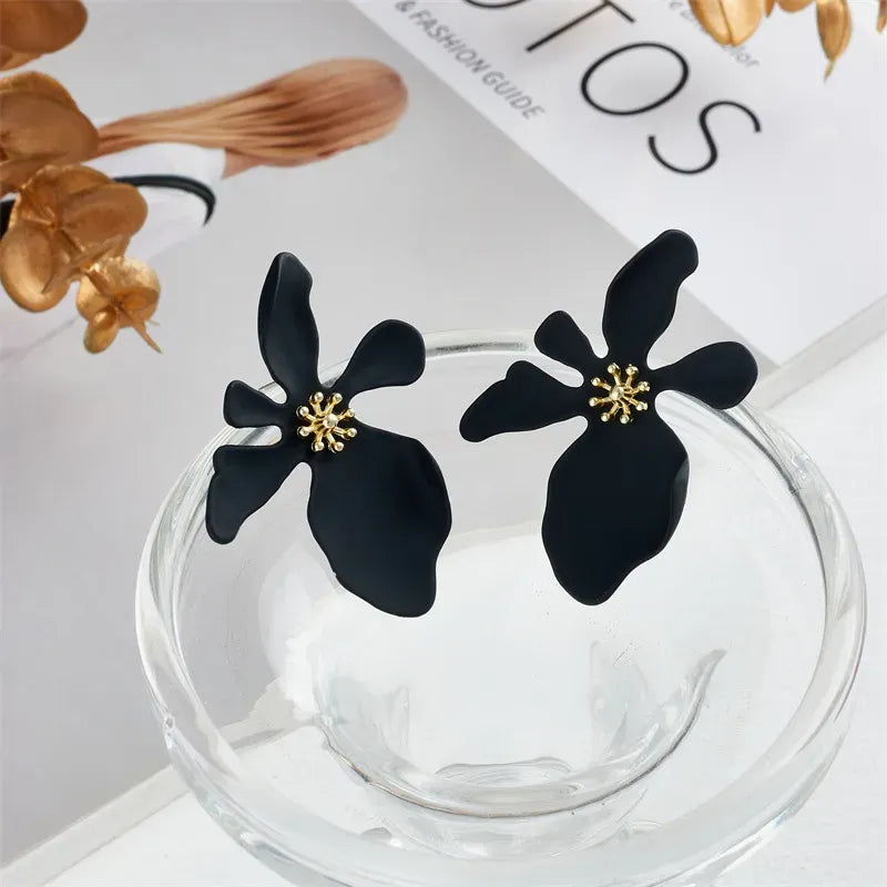 Fashion Flower Alloy Ear Studs