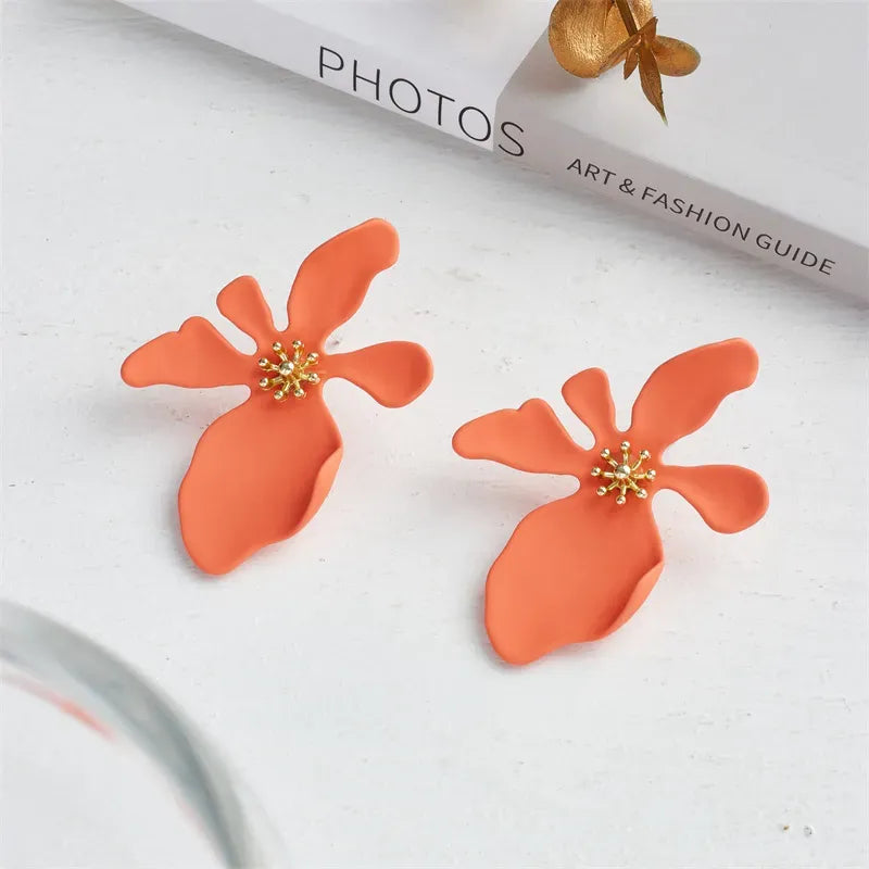 Fashion Flower Alloy Ear Studs