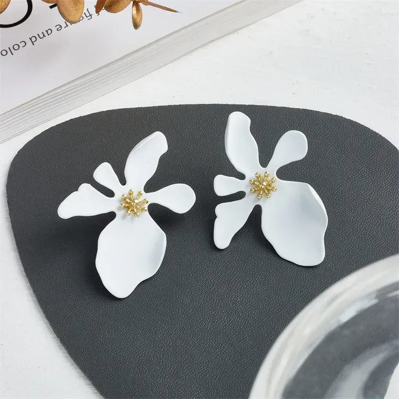 Fashion Flower Alloy Ear Studs