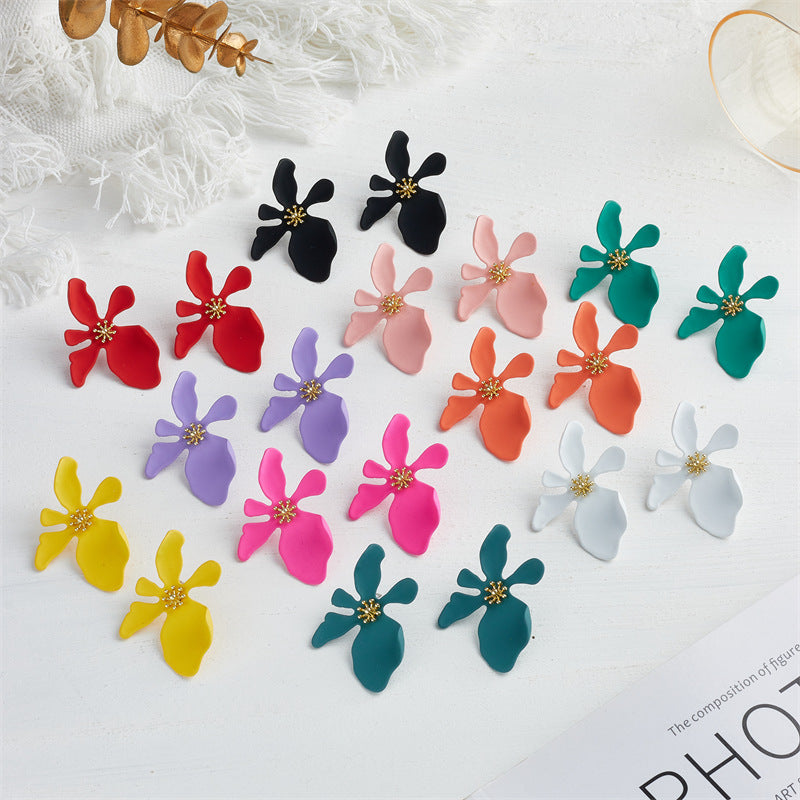Fashion Flower Alloy Ear Studs