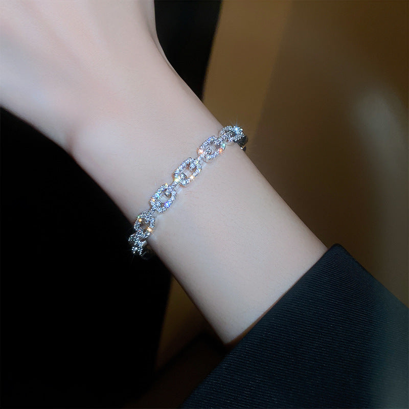 Fashion bangle χάλκινο βραχιόλι με ζιργκόν