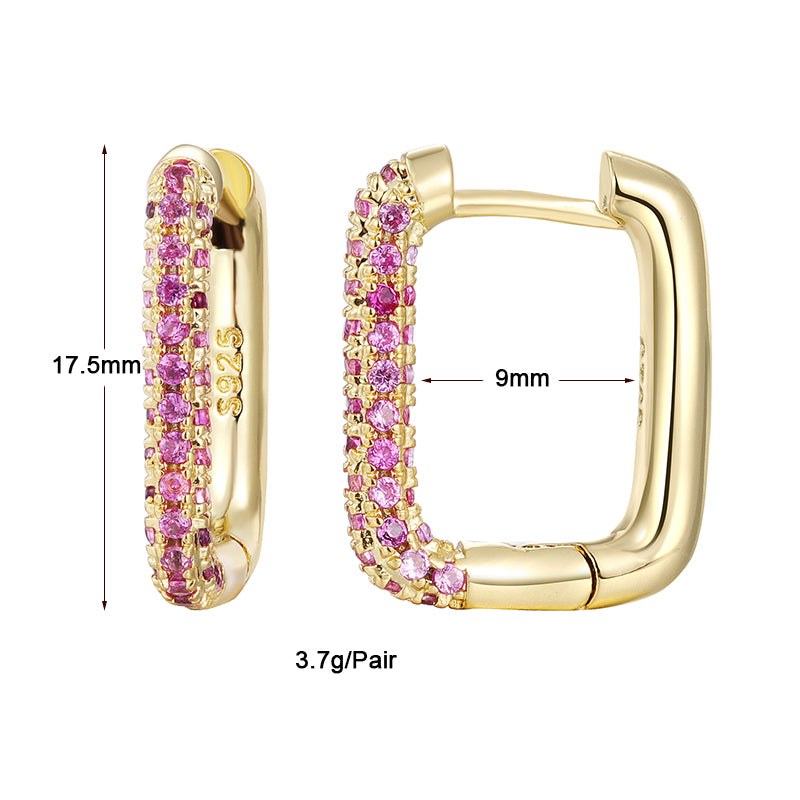 INS Style Round Earring by Copper with Inlay Zircon