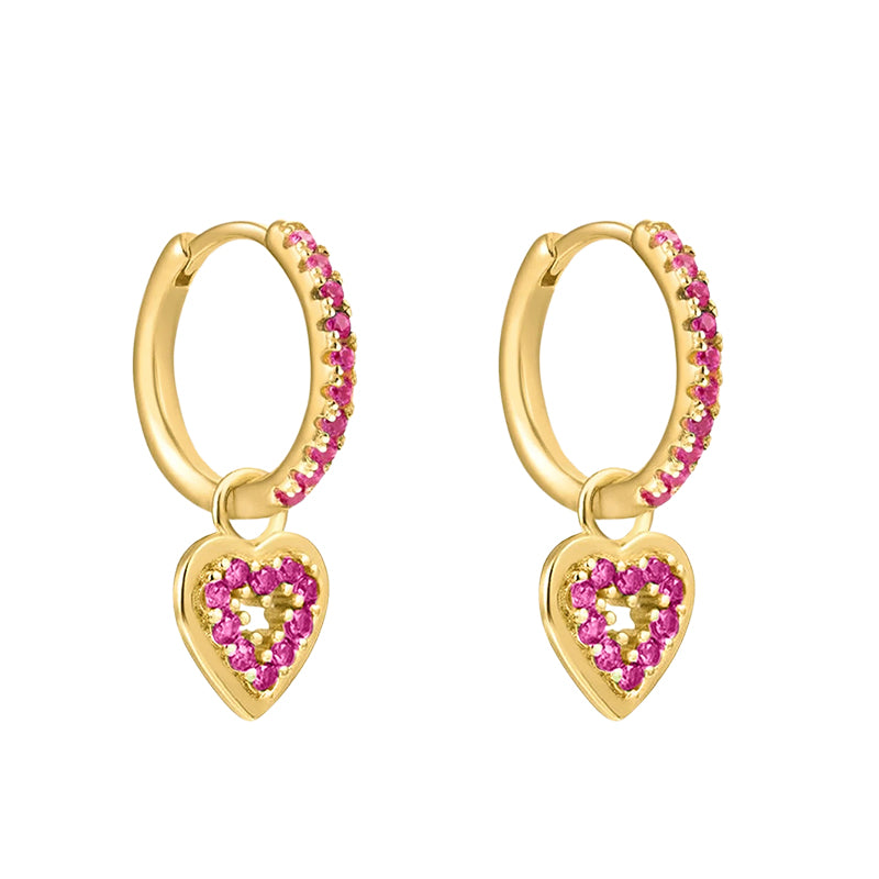 INS Style Round Earring by Copper with Inlay Zircon