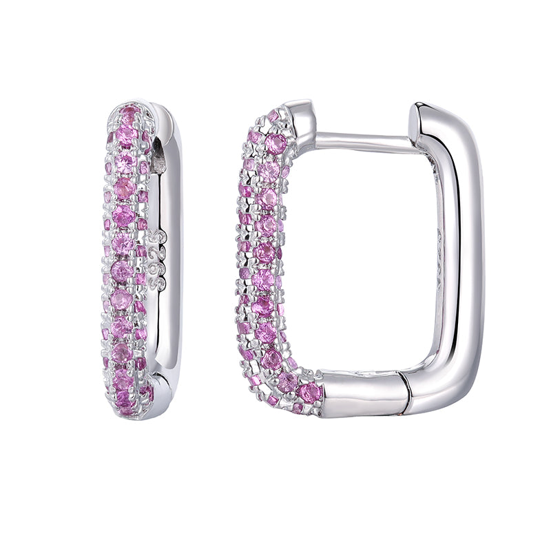 INS Style Round Earring by Copper with Inlay Zircon
