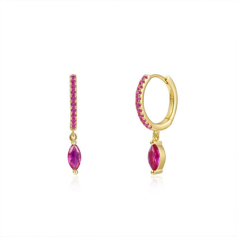 INS Style Round Earring by Copper with Inlay Zircon