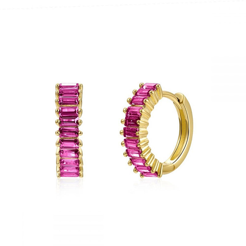 INS Style Round Earring by Copper with Inlay Zircon