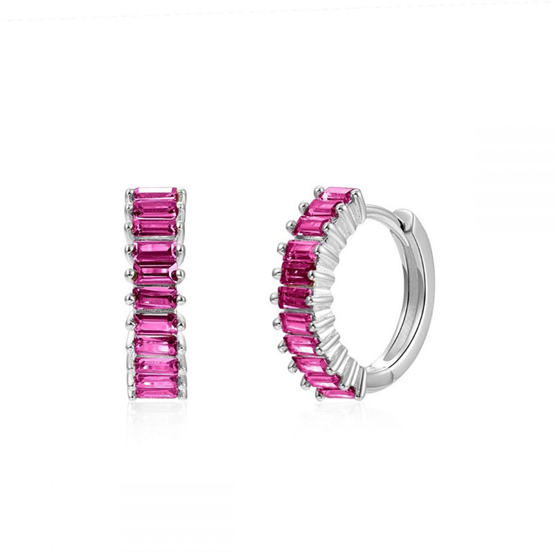 INS Style Round Earring by Copper with Inlay Zircon