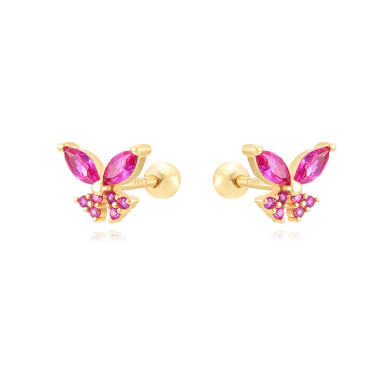 INS Style Round Earring by Copper with Inlay Zircon