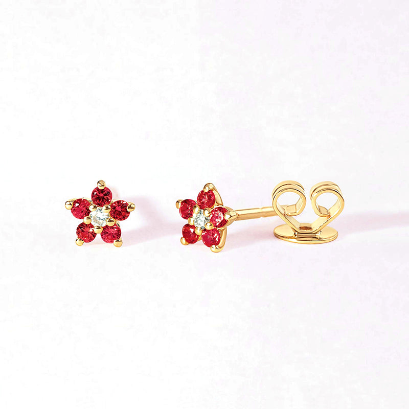 INS Style Round Earring by Copper with Inlay Zircon