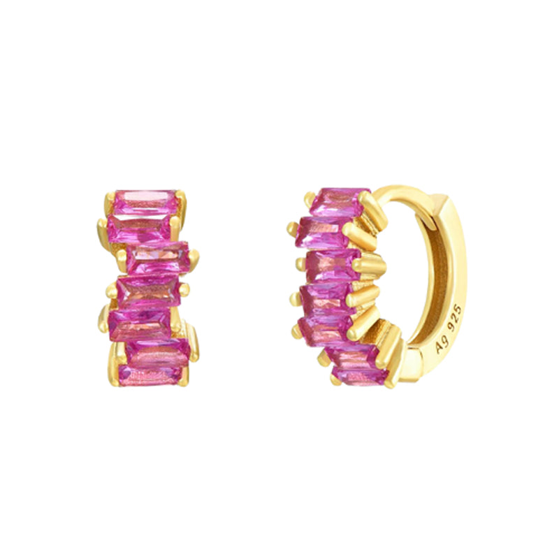 INS Style Round Earring by Copper with Inlay Zircon