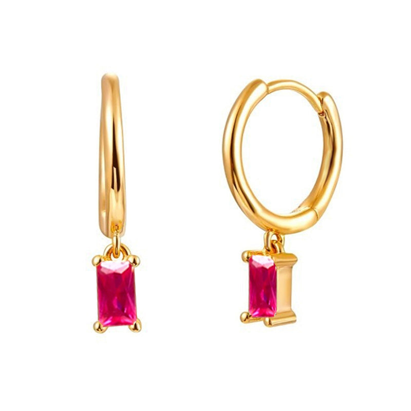 INS Style Round Earring by Copper with Inlay Zircon