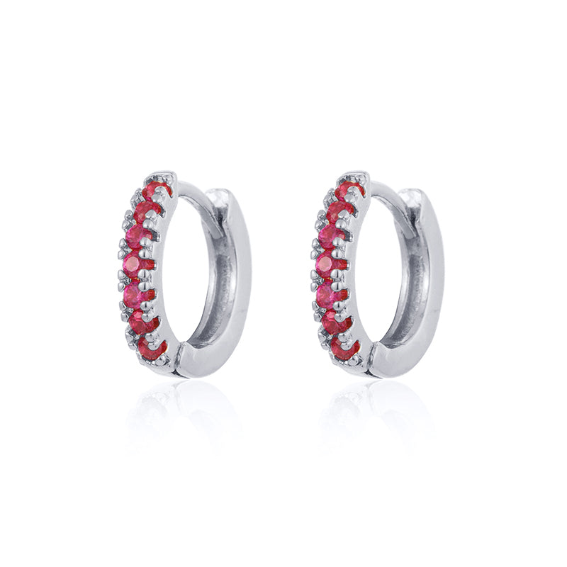 INS Style Round Earring by Copper with Inlay Zircon