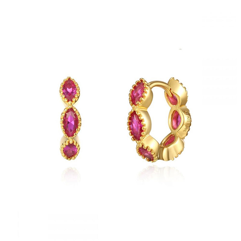 INS Style Round Earring by Copper with Inlay Zircon