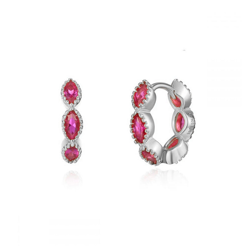 INS Style Round Earring by Copper with Inlay Zircon