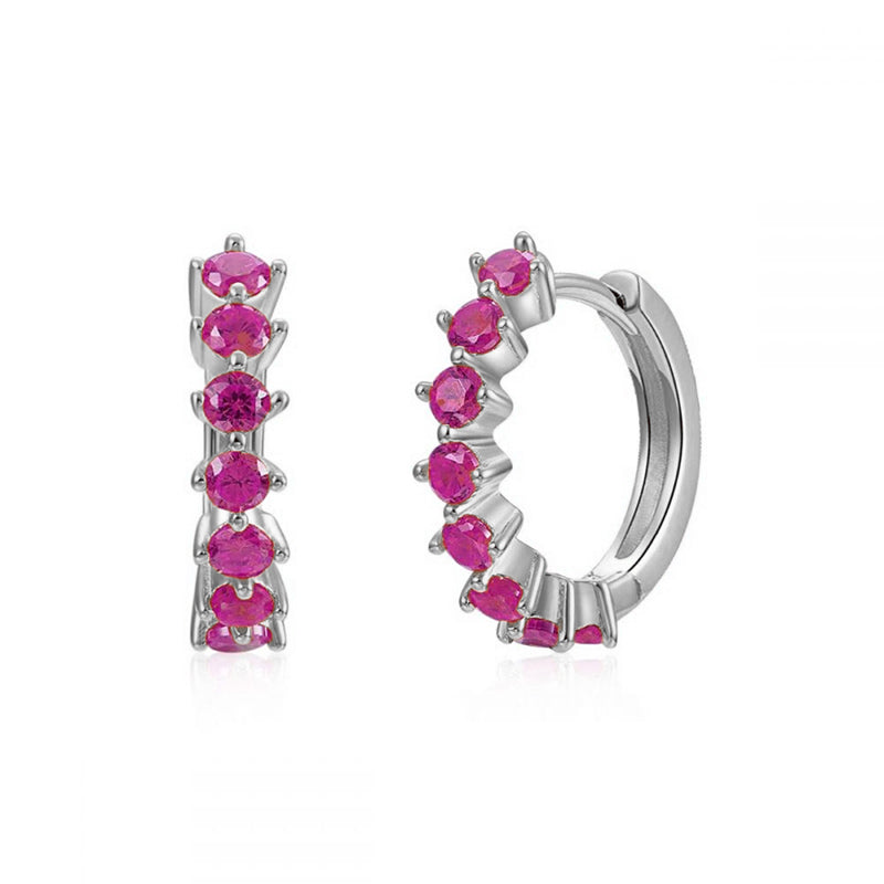 INS Style Round Earring by Copper with Inlay Zircon