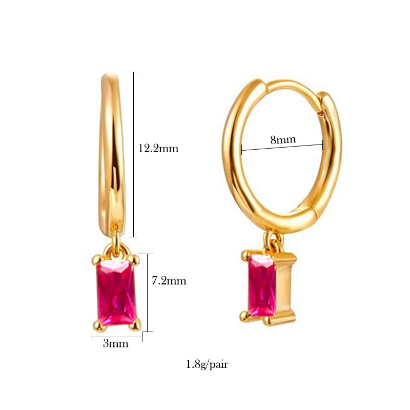INS Style Round Earring by Copper with Inlay Zircon