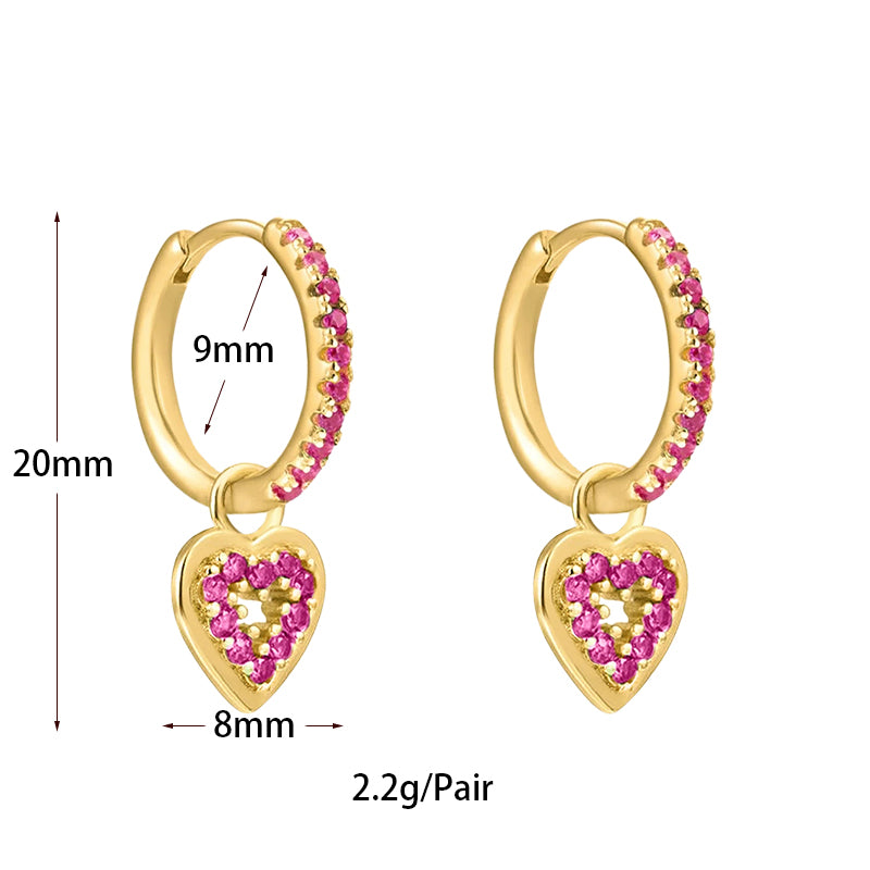 INS Style Round Earring by Copper with Inlay Zircon