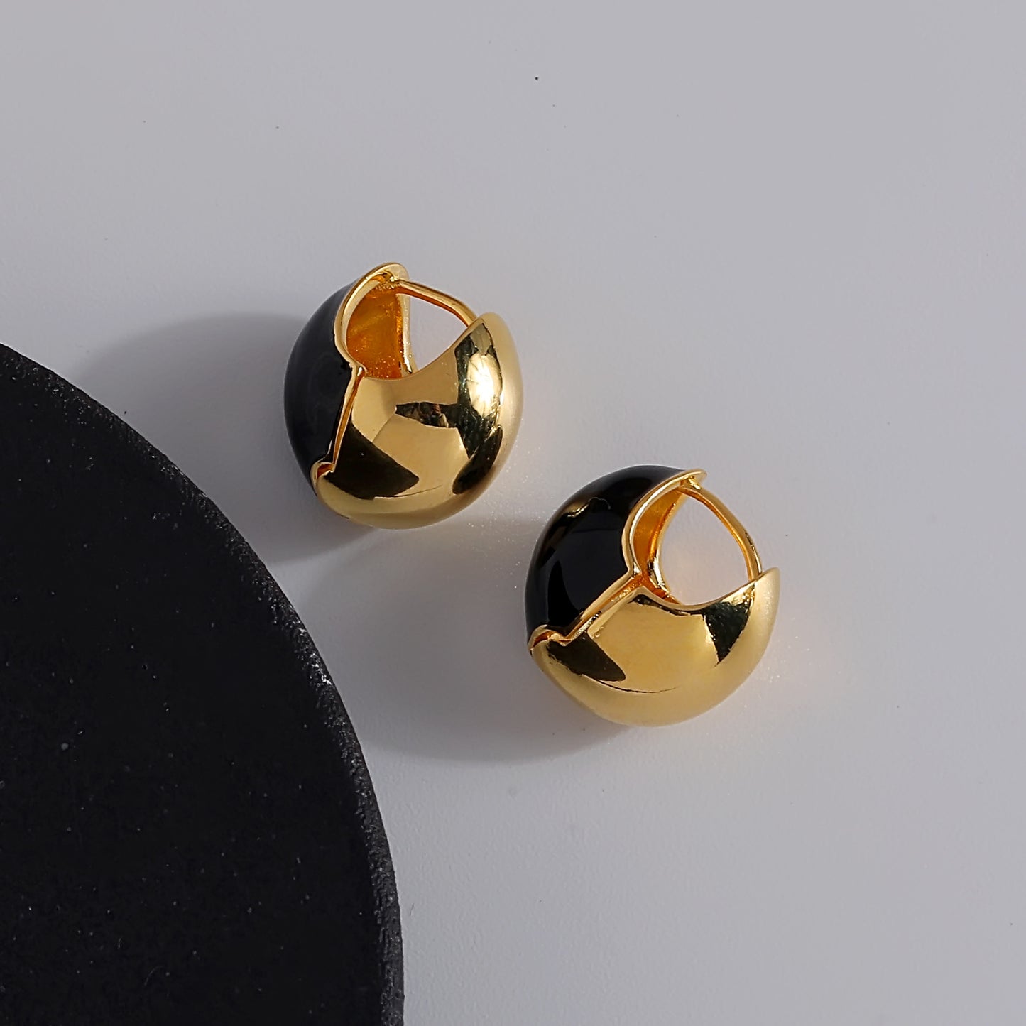 Retro Color Block Copper Plating Earrings
