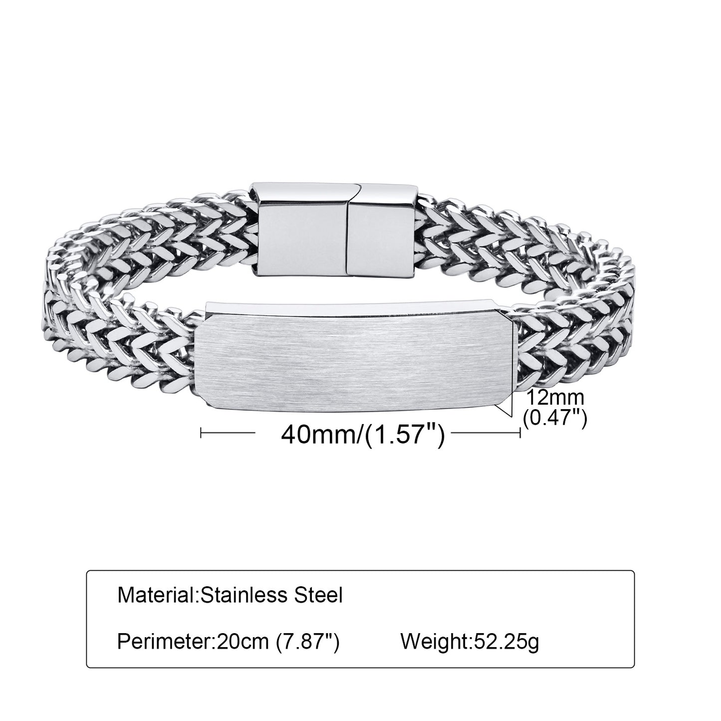 Solid Color Stainless Steel Layered Handmade Polishing Men'S Bracelets