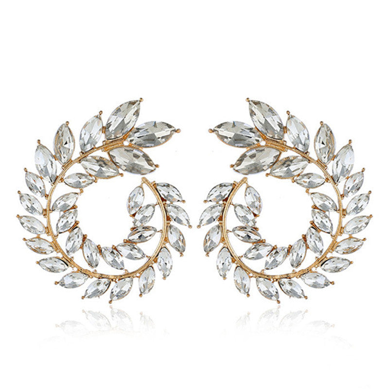 Ethnic σκουλαρίκια με στρας σε σχήμα σταγόνας από alloy