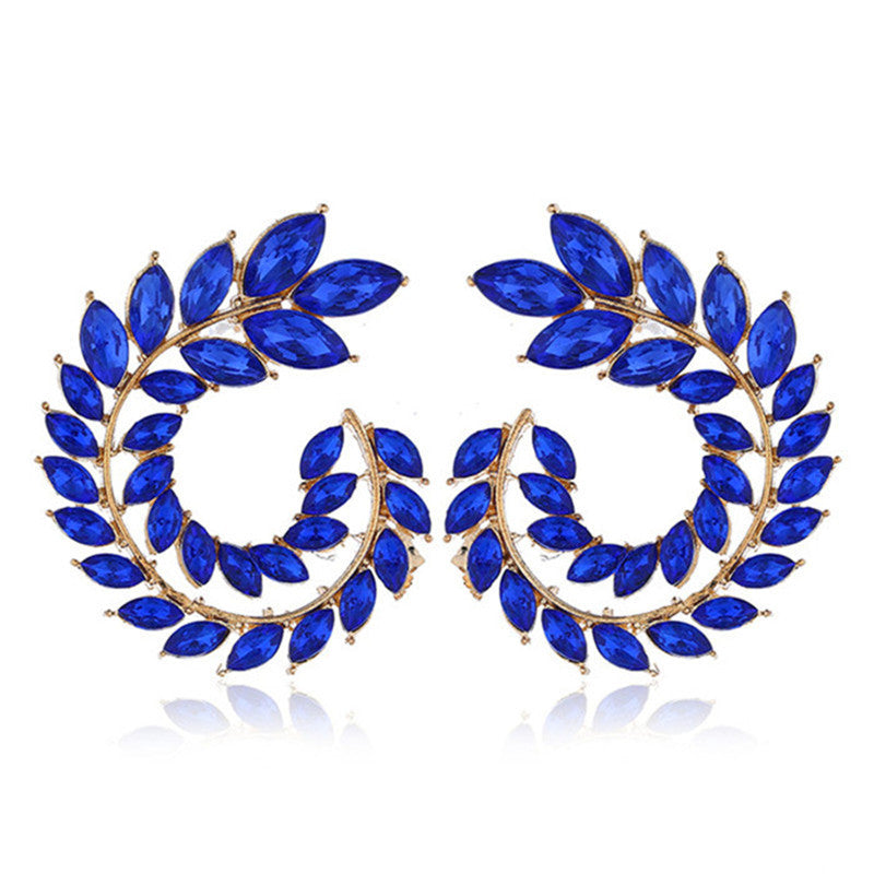Ethnic σκουλαρίκια με στρας σε σχήμα σταγόνας από alloy