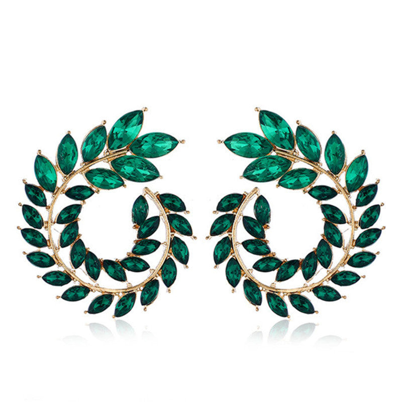 Ethnic σκουλαρίκια με στρας σε σχήμα σταγόνας από alloy
