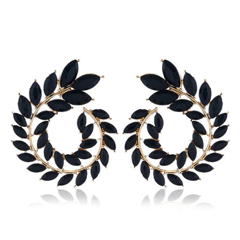 Ethnic σκουλαρίκια με στρας σε σχήμα σταγόνας από alloy