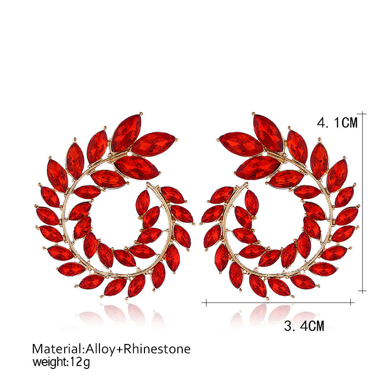 Ethnic σκουλαρίκια με στρας σε σχήμα σταγόνας από alloy