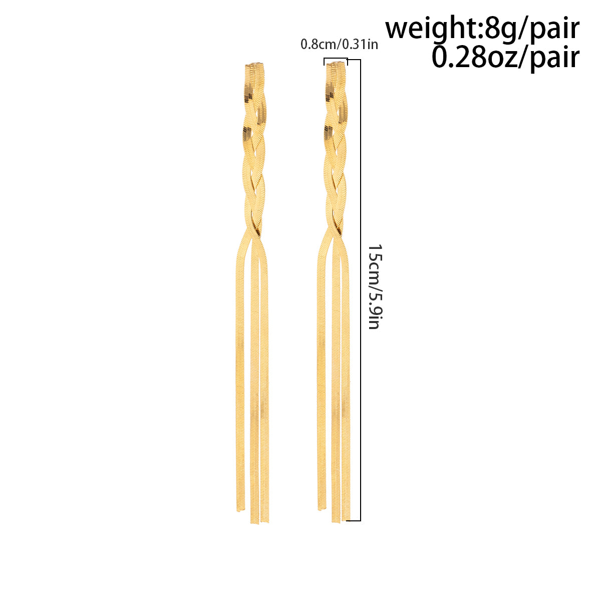Tassel Metal Copper Women'S Drop Earrings