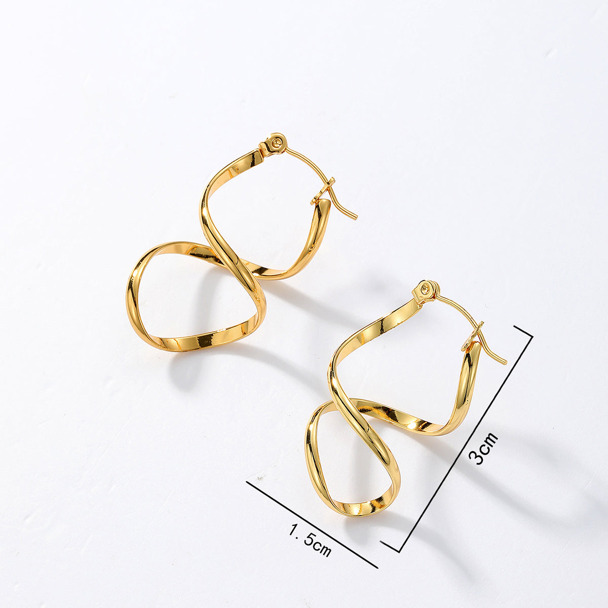 Elegant Irregular Stainless Steel Earrings